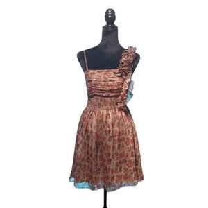 Chelsea & Violet Floral Ruffle Dress - Size Small